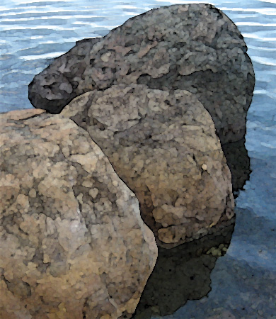 Foto de tres rocas inmensas...